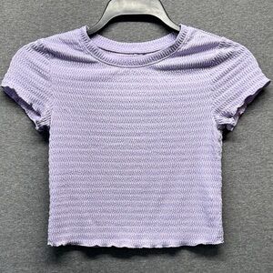 Arizona Jean Company Purple Textured Crop Top
